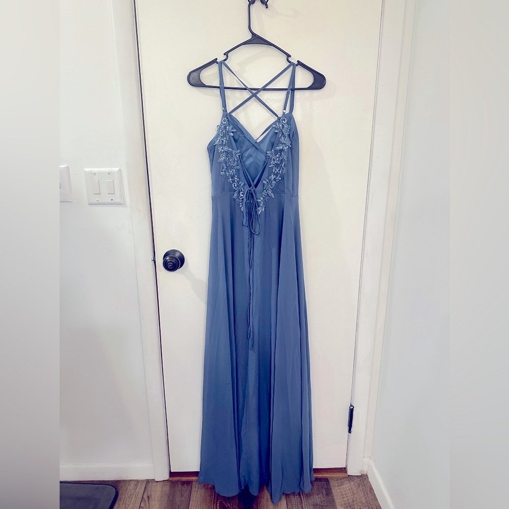 Backless Criss-Cross Strap Sexy Bridesmaid/Formal Dress